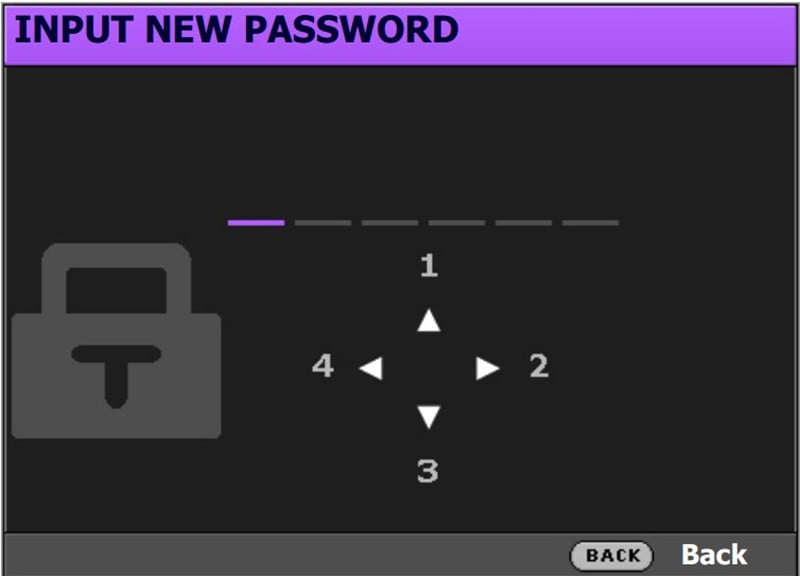 BenQ V7050i Password Setting Method