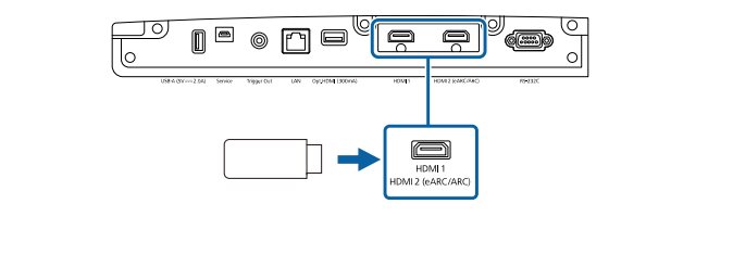 Epson CH-LS12000B Streaming Media Player Connection Tip - Projector1