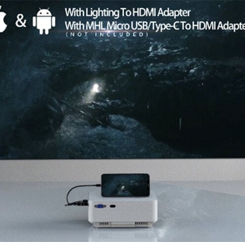 How to Connect iPhone to HOMPOW Projector
