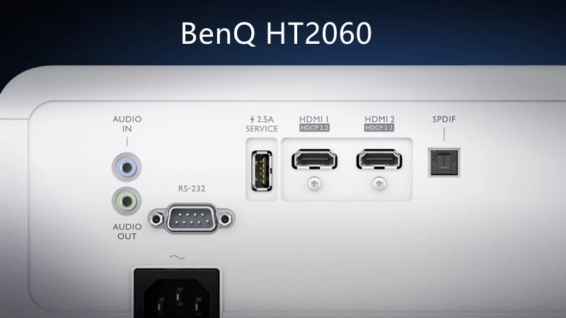 BenQ HT2060 Projector ports