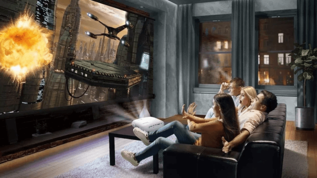 projector For casual TV and sports in brighter living rooms