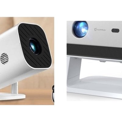 YGSKK mini projector and HAPPRUN KC7 side by side